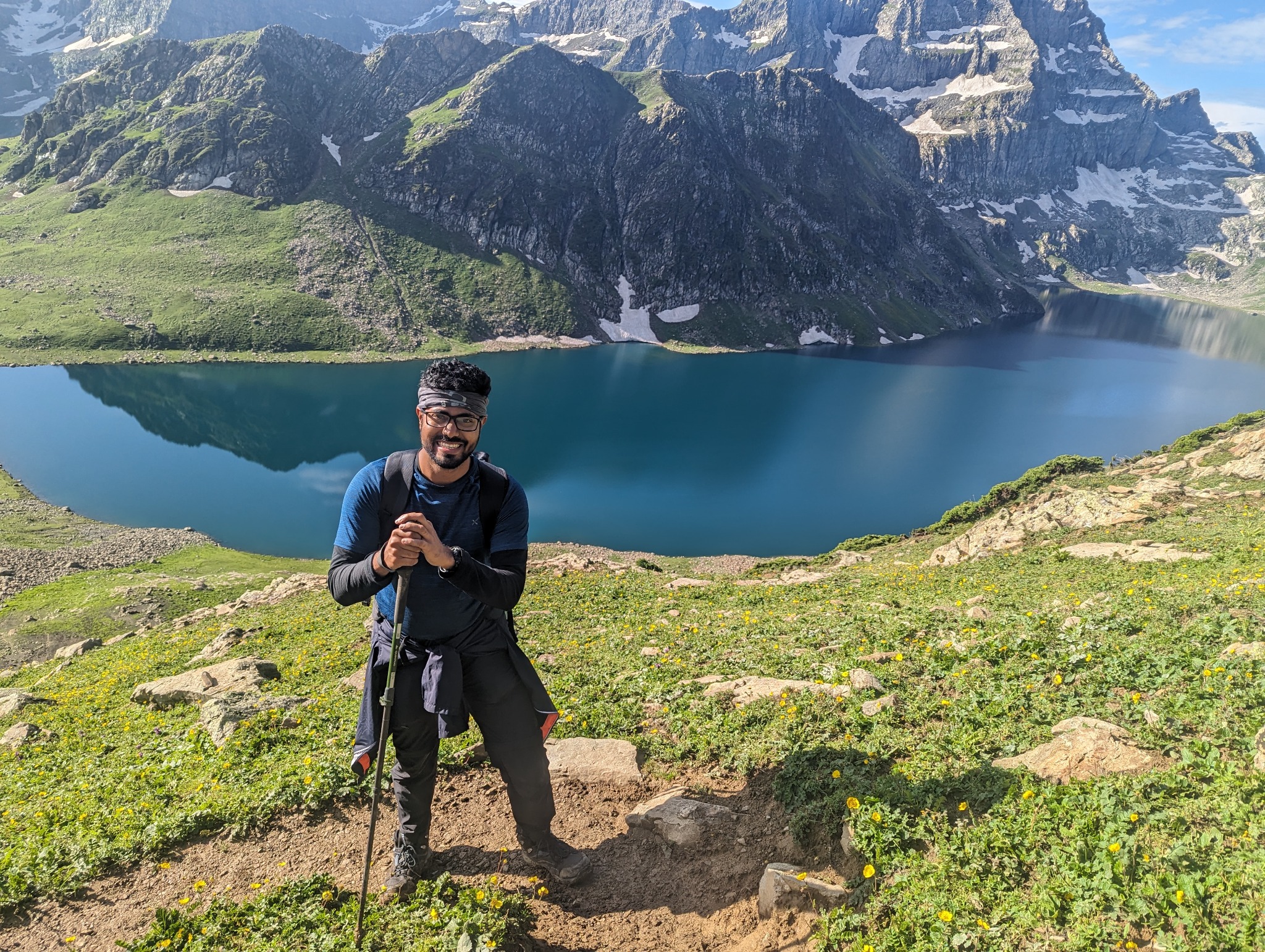 Trekking in mountains